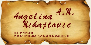Angelina Mihajlović vizit kartica
